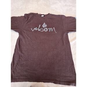Volcom Men's Size Large Short Sleeve Brown Graphic T-Shirt